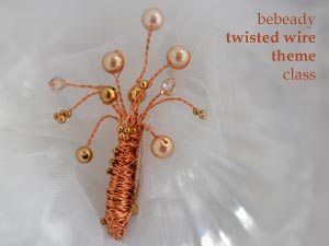 bebeady twisted stem brooch